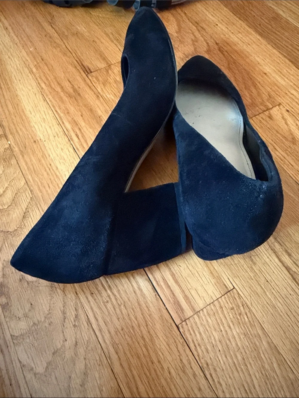 Botkier Black Suede Pointed Toe Block Heel Pumps